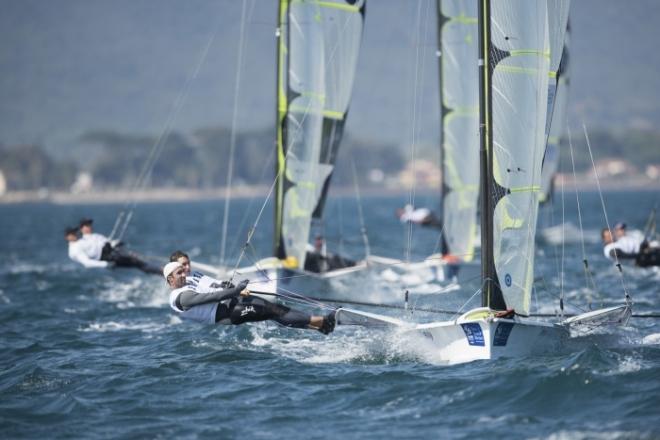 Jacopo Plazzi - Umberto Molineris - ISAF Sailing World Cup Hyeres 2015 ©  Franck Socha / ISAF Sailing World Cup Hyeres http://swc.ffvoile.fr/